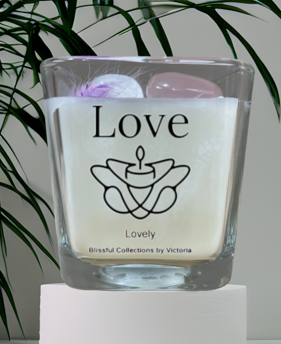 Blissful Collections by Victoria - Love Candle 10 oz Cube w/ Lid - 5216