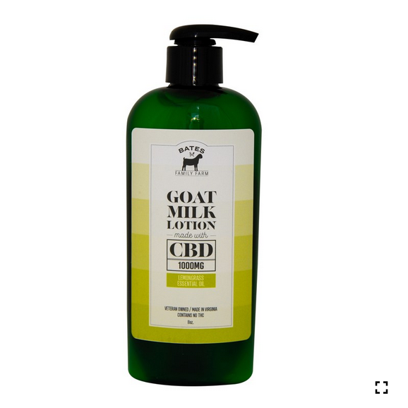 Bates Family Farm - 8oz CBD Goat Milk Lotion - Lemongrass 1000MG