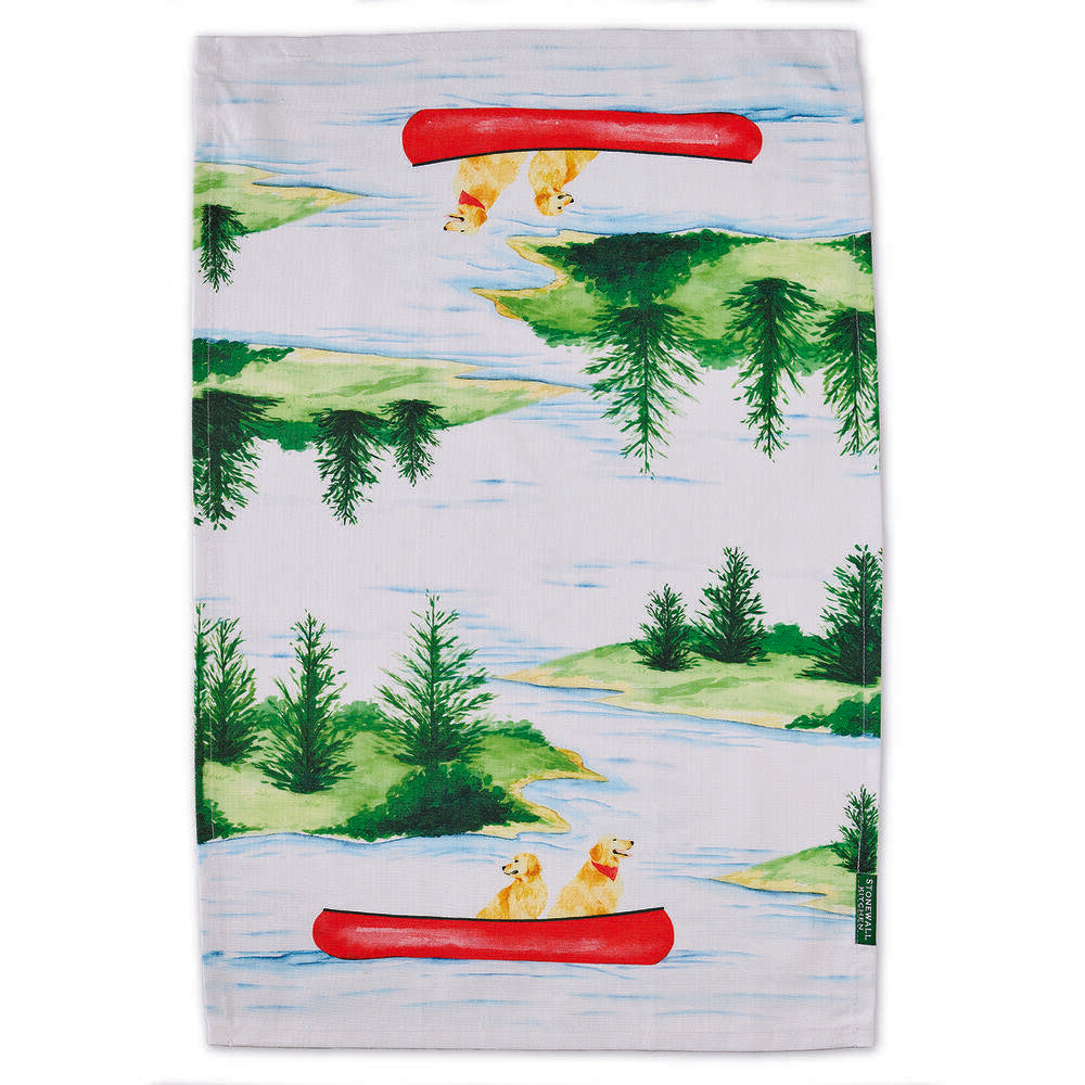 Stonewall Kitchen - Dogs in Canoe Tea Towel 609476 DISVEN