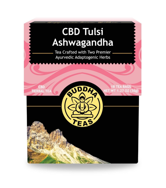 Buddha Teas - CBD Tulsi Ashwaganda - 18 Tea Bags - 66566