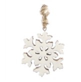 Oak Street - White Enamel Snowflake - Small - OSW246332
