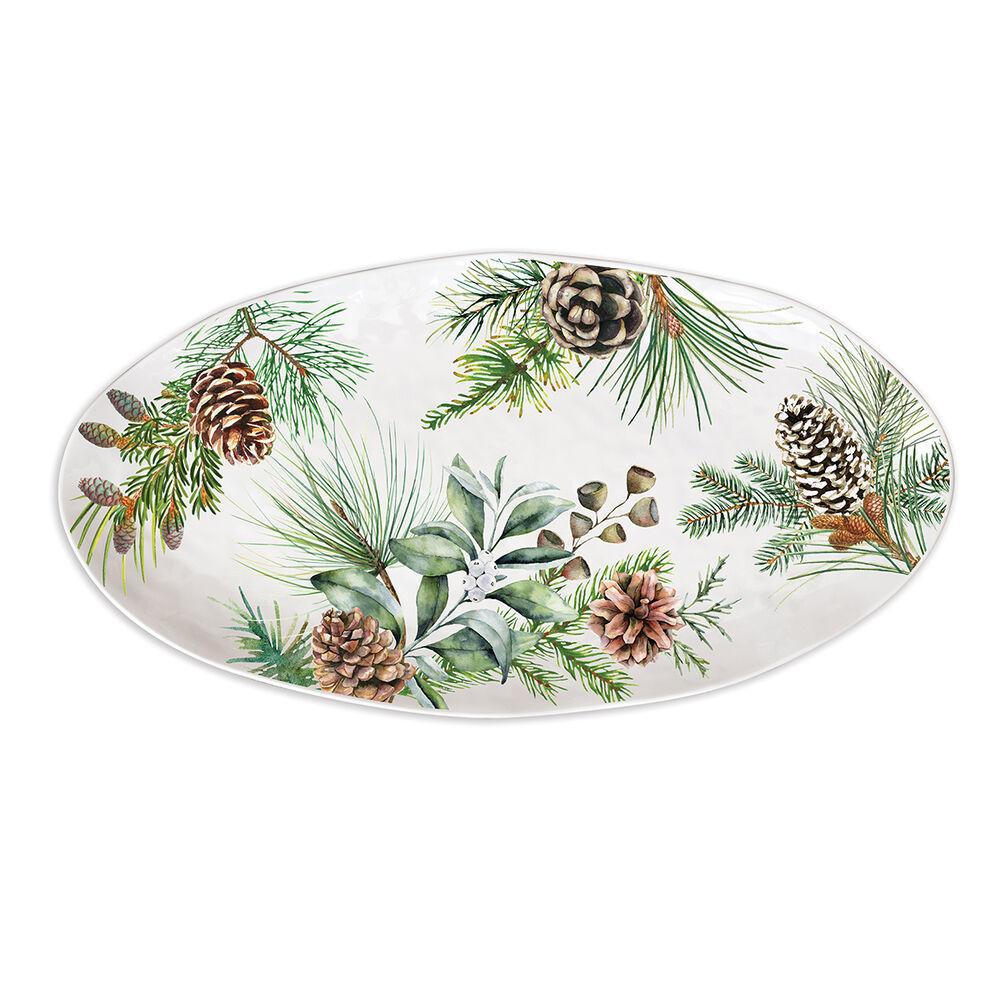 Stonewall Kitchen - Michel Design Works - White Spruce Melamine Oval Platter - 874362 DISVEN