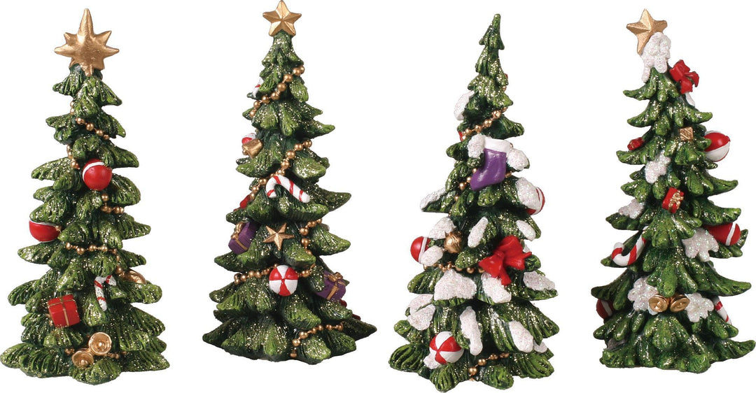 Transpac - Resin Holiday Tree Assorted - X0269