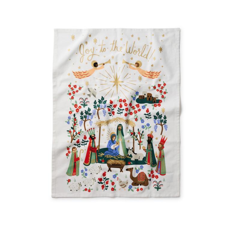 Rifle Paper Co. - Nativity Tea Towel - TEX013