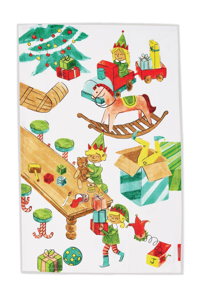 Stonewall Kitchen - Santa's Workshop Tea Towel 610397