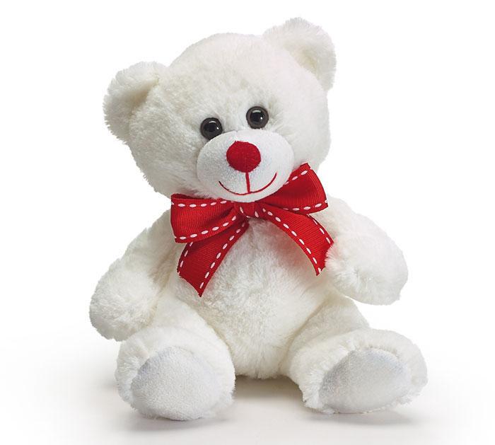 Burton & Burton - 7" Sitting Valentine White Bear - 9735276C