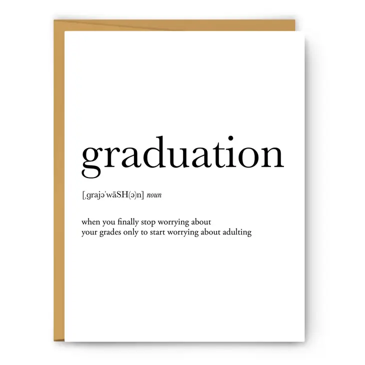 Footnotes - Graduation Definition - Graduation Card