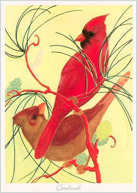 Found Image Press - BD-75 Postcard: Cardinals, Illustration BD-00075-PC2001-M