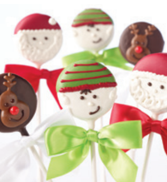 Sweet Shop USA - Chocolate Covered Oreo Pops - Santa , Elf , Reindeer on stick 1 oz - F109010350912