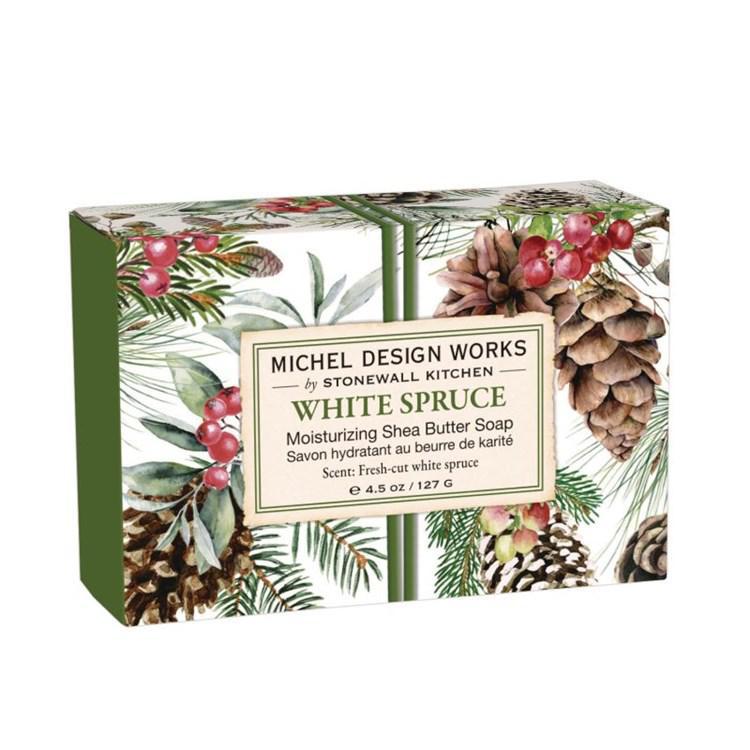 Stonewall Kitchen - Michel Design Works - White Spruce Boxed Soap 4.5 oz - 816362