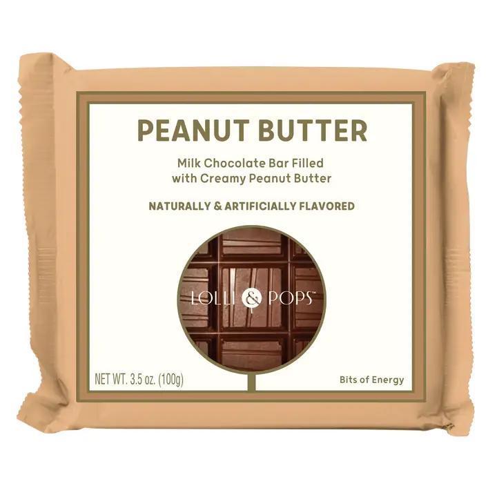 Hammond's Candies - Filled Candy Bar - Milk Chocolate w/ Peanut Butter 3.5 oz -