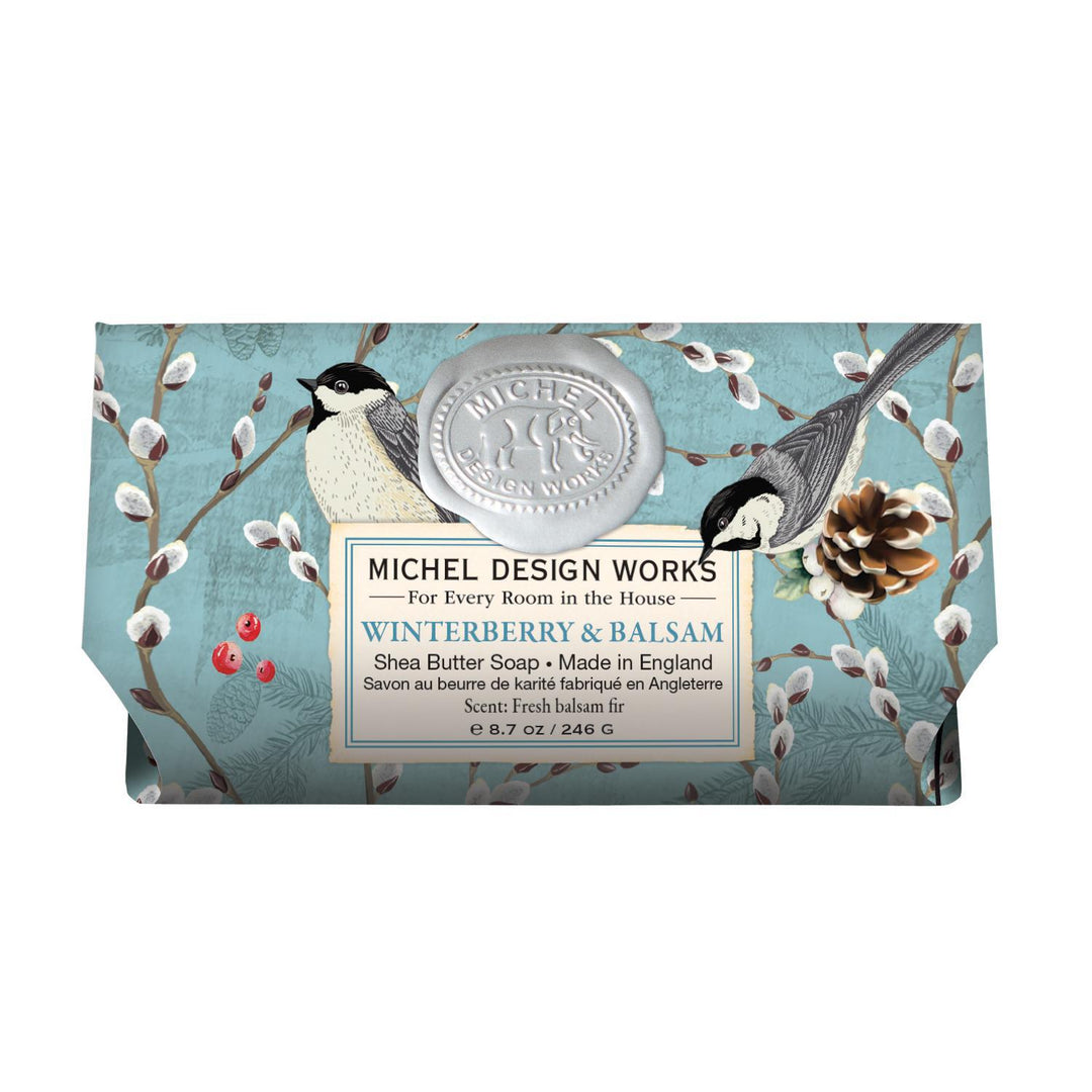 Stonewall Kitchen - Michel Design Works - Winterberry & Balsam Large Bath Soap Bar 8.7 oz- 802444