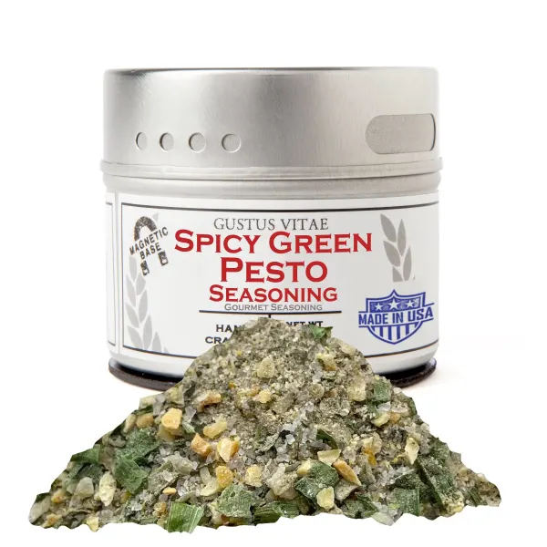 Gustus Vitae Spicy Green Pesto Seasoning  Tin