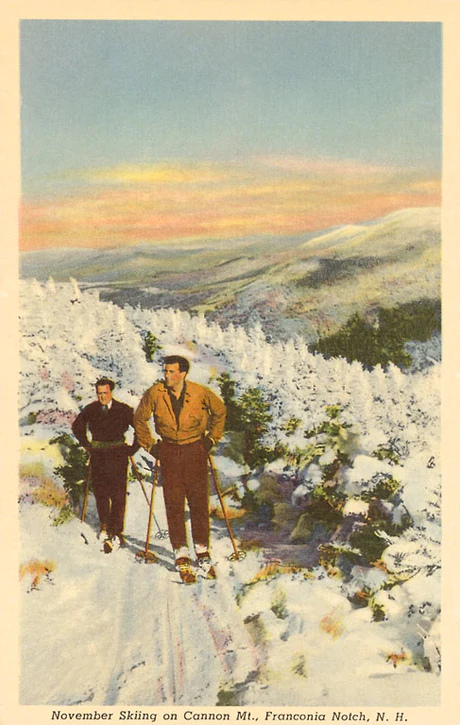 Found Image Press - NH-156 Postcard: Skiing, Cannon Mountain NH-00156-PC2001-M