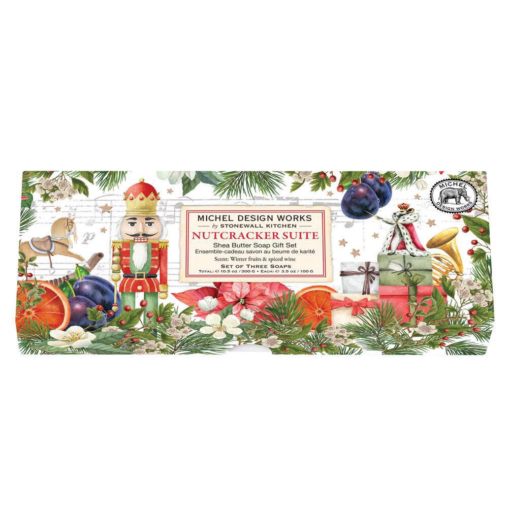 Stonewall Kitchen - Michel Design Works - Nutcracker Suite Shea Butter Soap Gift Set 10.5 oz - 857426 DISVEN
