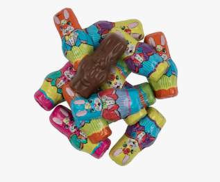 Abdallah Candies - Mini Foiled Milk Chocolate Rabbits - 9260E DISSVF