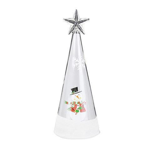 RCS -  Tree LED Snowman Scene Medium - 84502