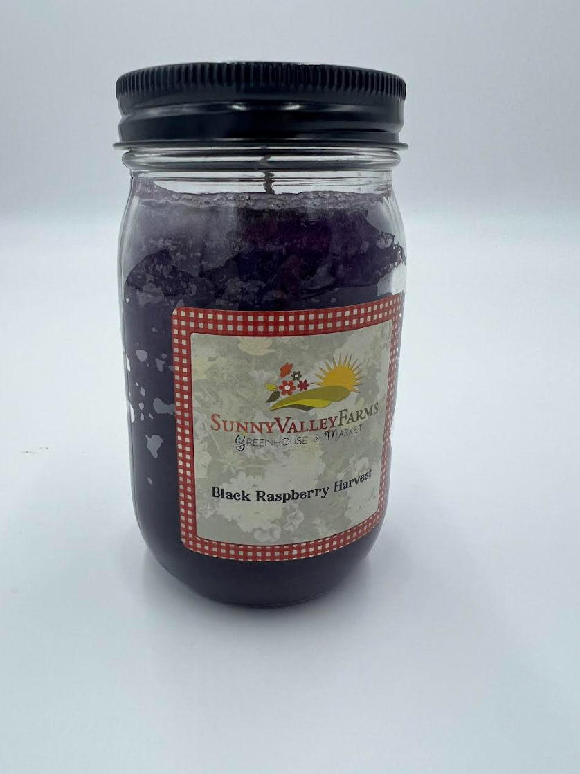 Sunny Valley Farms -  Black Raspberry Harvest Candle - 12 oz Pint BRHP