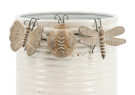 Resin Bug Planter Rim Hanger - 3 Assorted Styles ( Sold Individually ) - RAF57767-3A