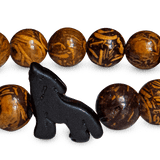 Fahlo - The Father's Day Scout Bracelet - Tracks a Wolf - Walnut (Black Charm)