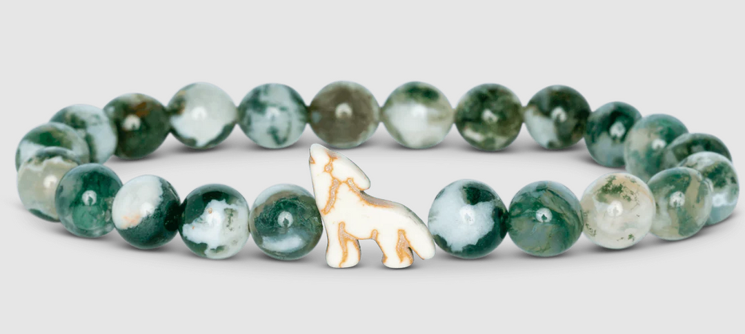Fahlo - The Scout Bracelet - Tracks a Wolf - Woodland Green - W-SCT-GREEN