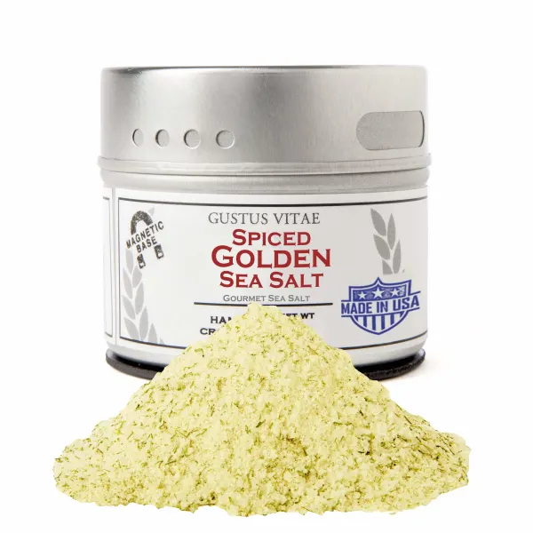 Gustus Vitae Spiced Golden Sea Salt - Tin DISSVF