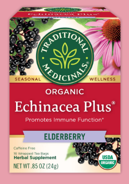 Traditional Medicinals - Organic Echinacea Plus Elderberry 16 Tea Bags - 208852