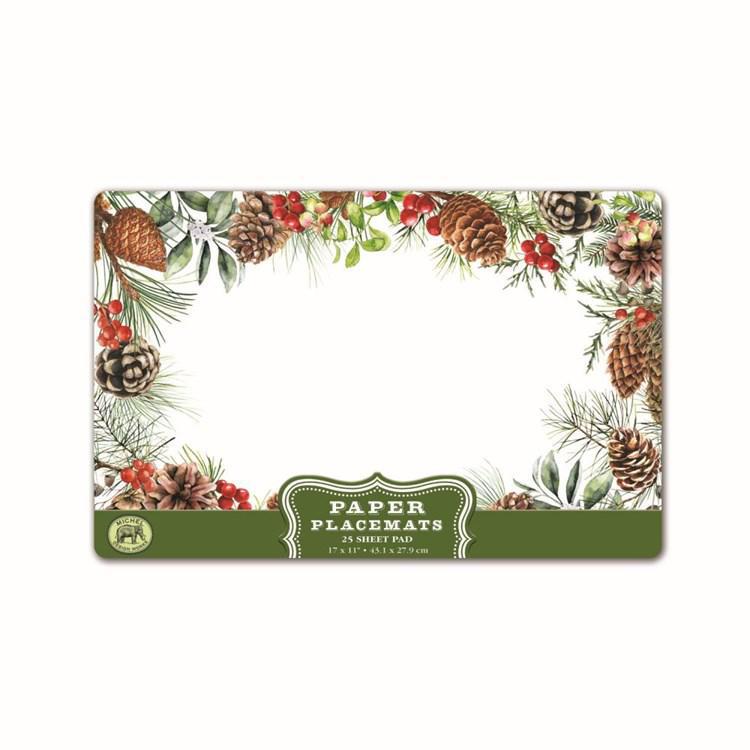 Stonewall Kitchen - Michel Design Works - White Spruce Paper Placemats - 824362