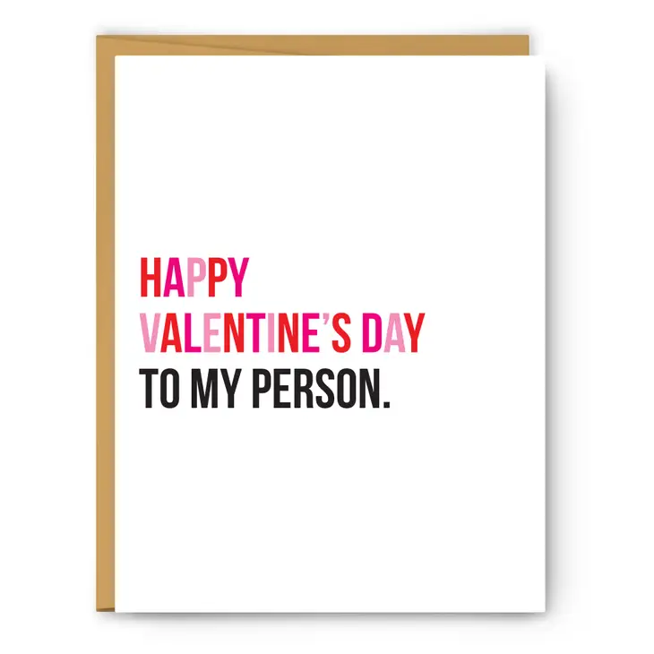 Footnotes - To My Person - Valentine's Day Card - SF0093C
