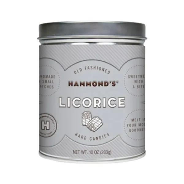 Hammond's Candy - Drop Candy - Licorice 10oz Tin