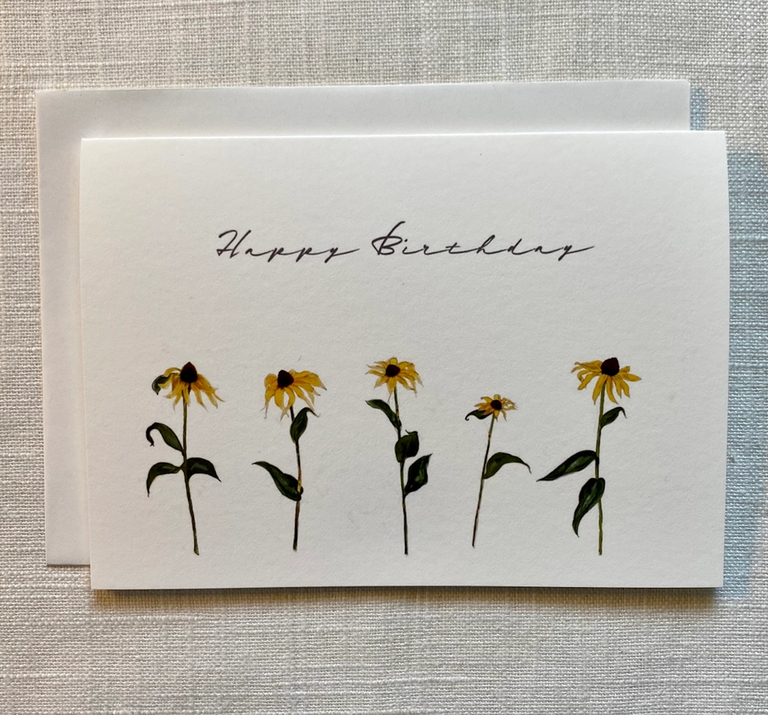 Raven's Edge Studio - Happy Birthday Card - Black-eyed Susans Eco Friendly