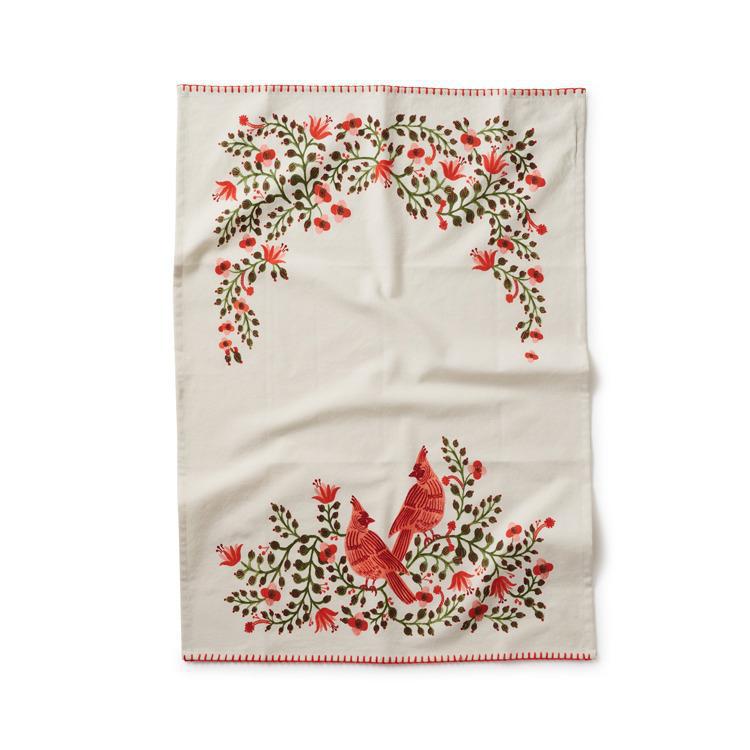 Rifle Paper Co. - Christmas Cardinals Tea Towel - TEX012