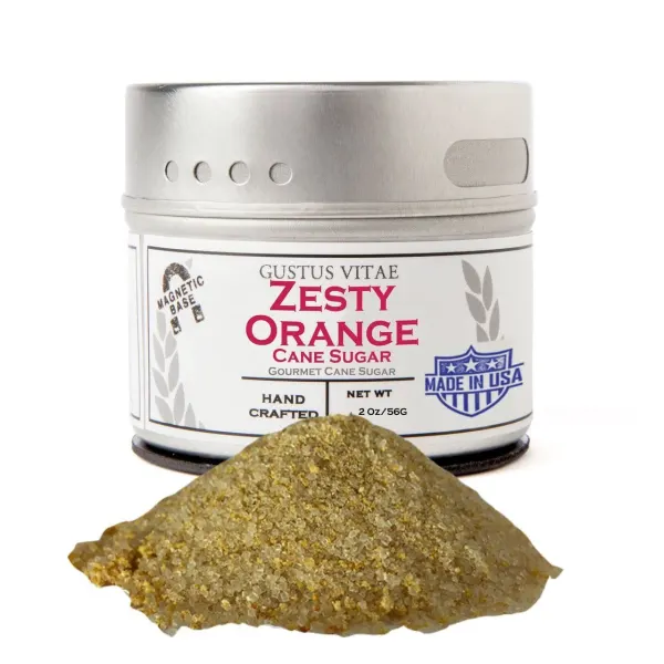 Gustus Vitae Zesty Orange Cane Sugar  Tin DISSVF