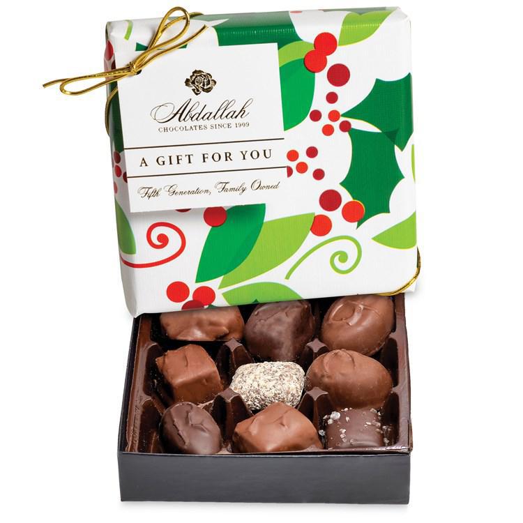 Abdallah Candies - Select Assortment Chocolates w/ Holiday Gift Wrap 3.6 oz - 7007X