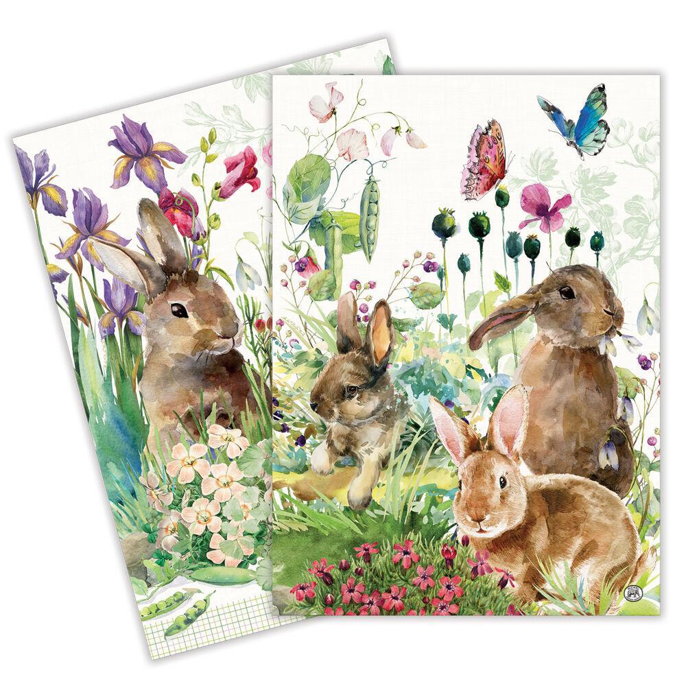 Stonewall Kitchen - Michel Design Works - Bunny Meadow Kitchen Towel Set of Two - 830382 DISVEN