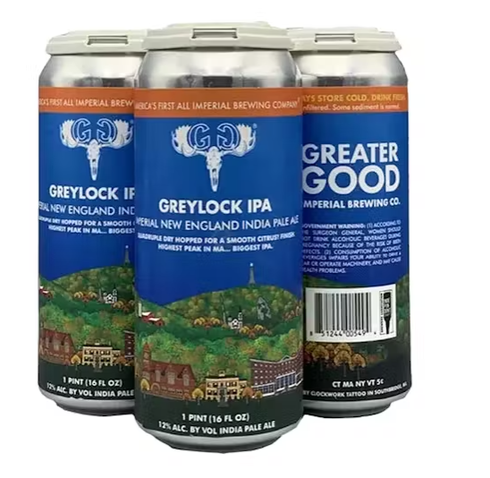 Greater Good Imperial Brewing Co. - Greylock IPA - 16 oz 4 Pack Cans - 605966 DISSVF