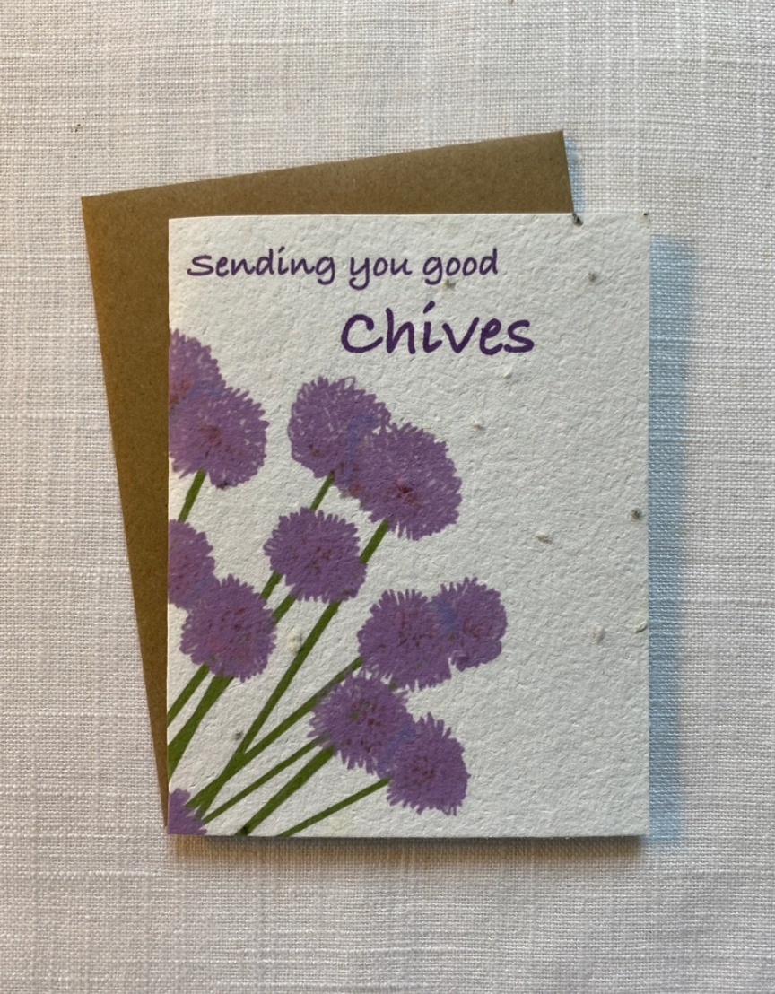 Raven's Edge Studio - Herb Seed Card ~ "Sending You Good Chives"