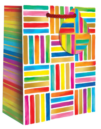 Jillson & Roberts - Small Tote - Colorful Lines - ST203
