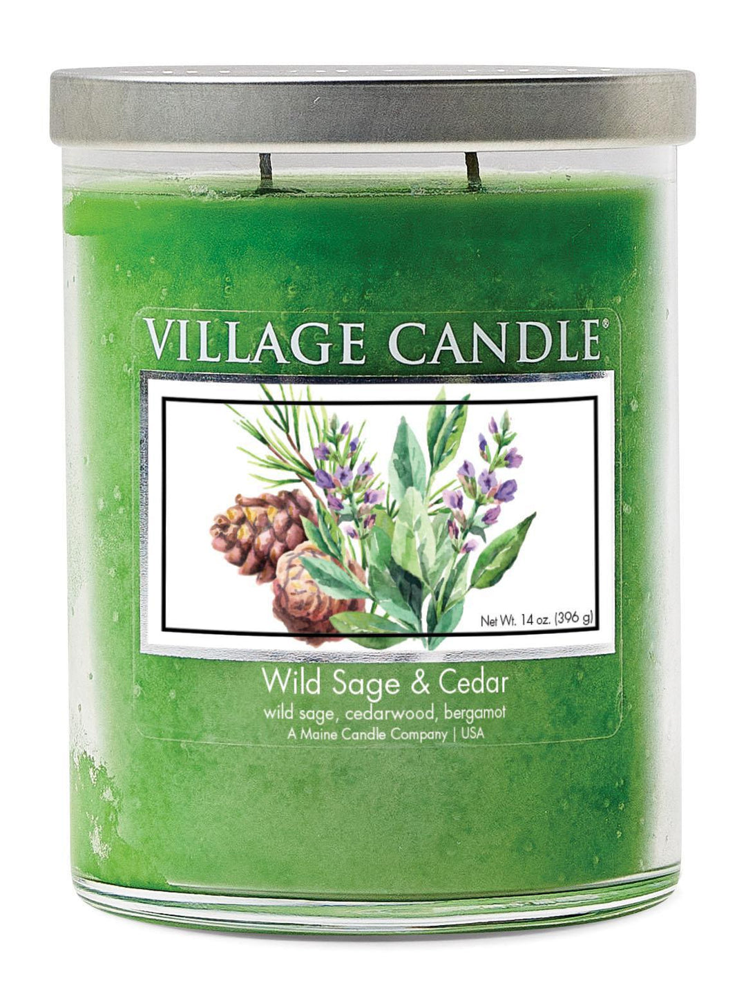 Stonewall Kitchen - Village Candles - Wild Sage & Cedar - Medium Tumbler 14oz 4180069 DISSVF