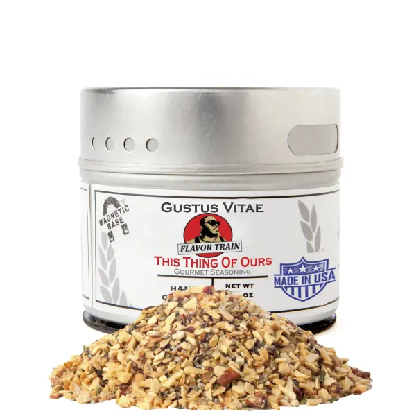 Gustus Vitae Flavor Train Original  "This Thing Of Ours" Garlic Pepper Rub Tin DISVEN