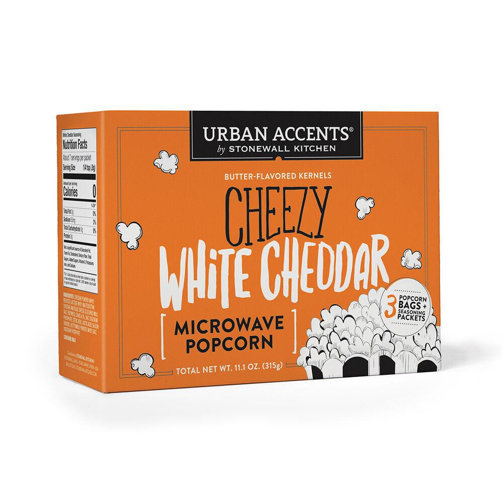 Stonewall Kitchen - Urban Accents - Cheezy White Cheddar Microwave Popcorn 11.1 oz - 371101 DISVEN