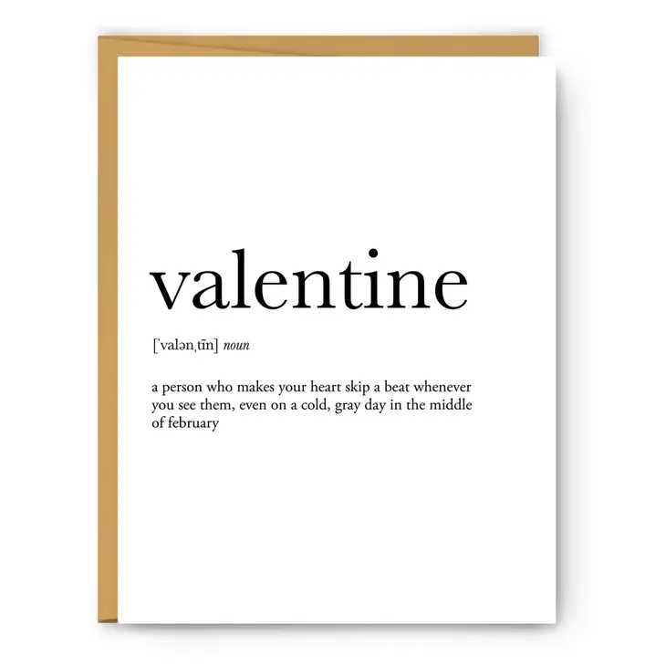 Footnotes - Valentine Definition - Valentine's Day Card - FN0389C