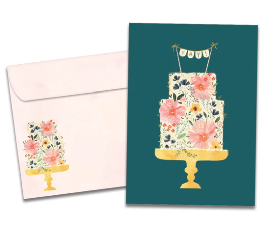 Tree-Free Greetings - Birthday Card - Floral Cake - 22517