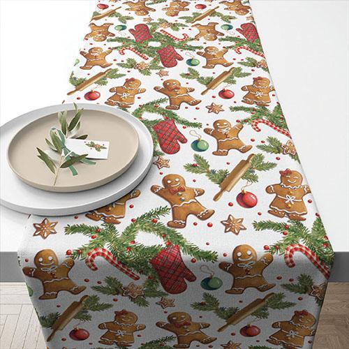 Ampelco Cotton Table Runner ''Gingerbread Cookies'' 307-36618880
