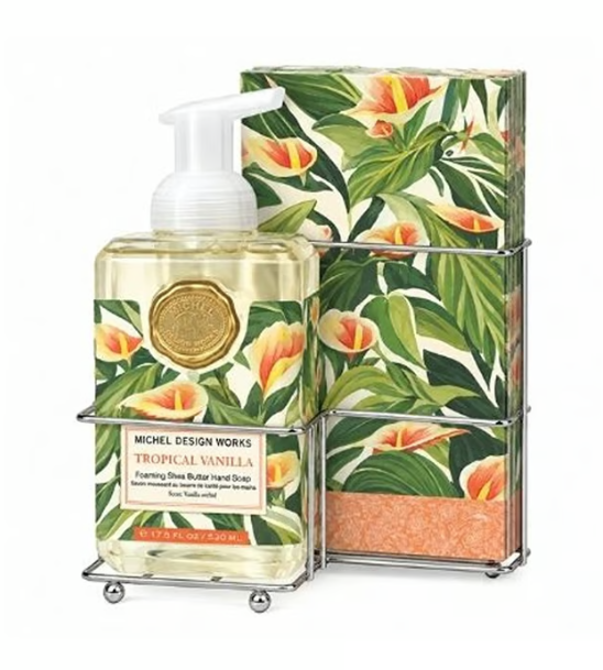 Stonewall Kitchen - Michel Design Works - Tropical Vanilla Foaming Soap & Napkin Set - 809467