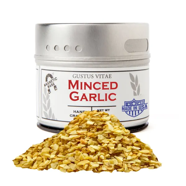 Gustus Vitae Minced Garlic - Tin DISSVF