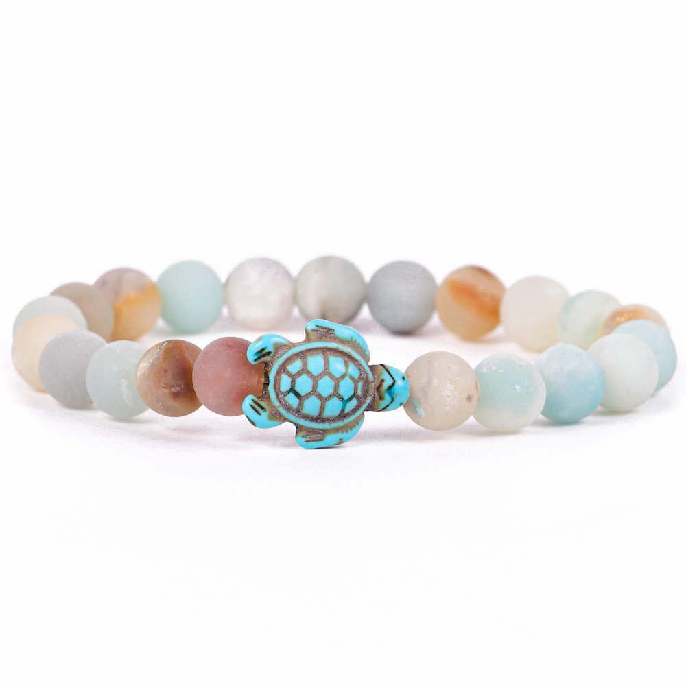 Fahlo - The Journey Bracelet - Tracks a Sea Turtle - Sky Stone - W-JOUR-SKY