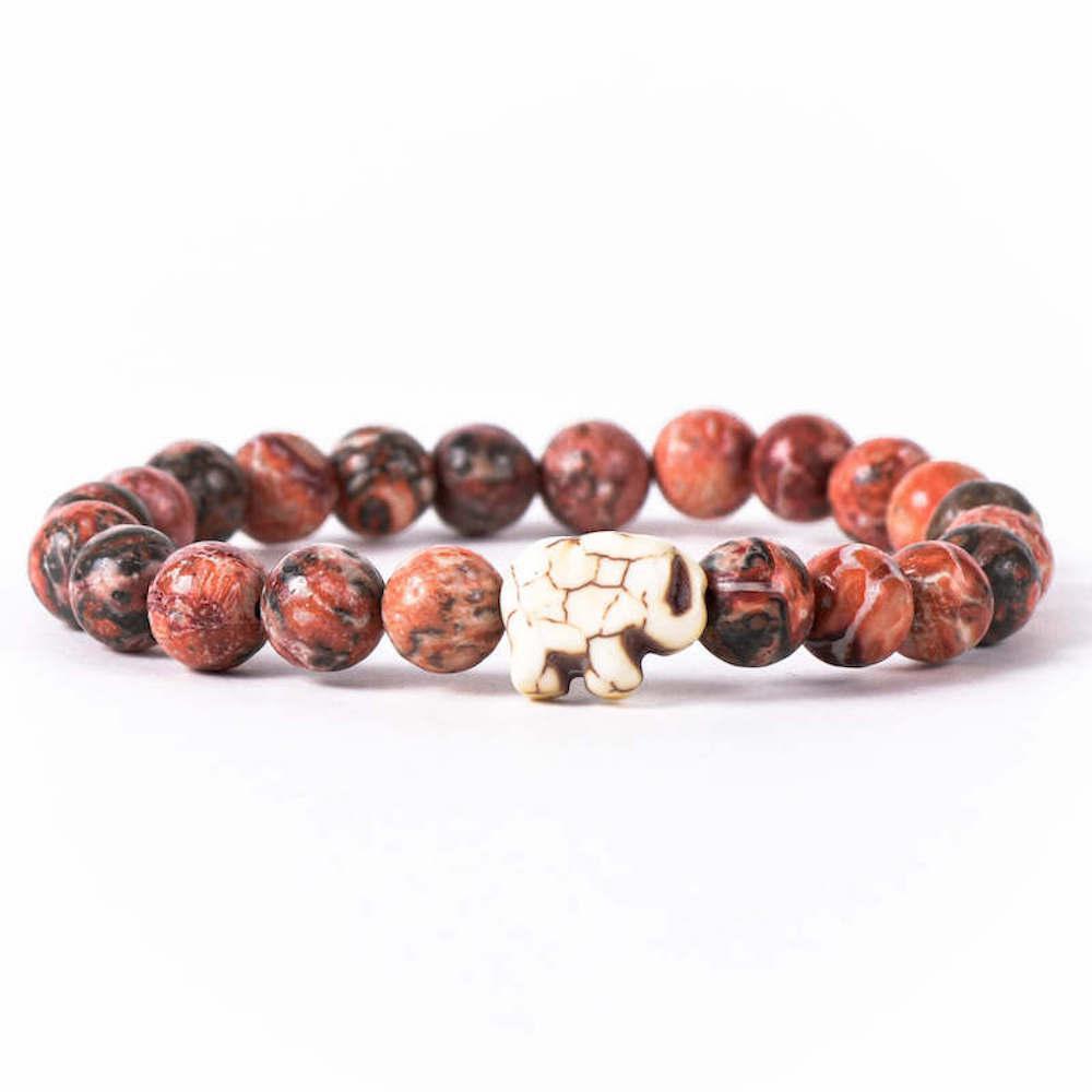 Fahlo - The Expedition Bracelet - Tracks an Elephant - Desert Stone