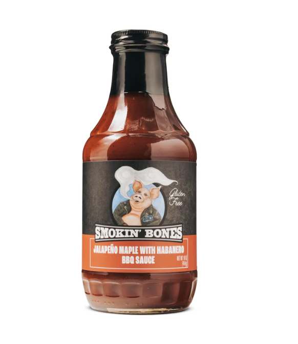 Smokin' Bones BBQ Sauces - Jalapeno Maple w/ Habanero BBQ Sauce 16 oz Bottle