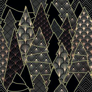 Ampelco Napkin Lunch ''Luxury Trees Black'' 307-33316505